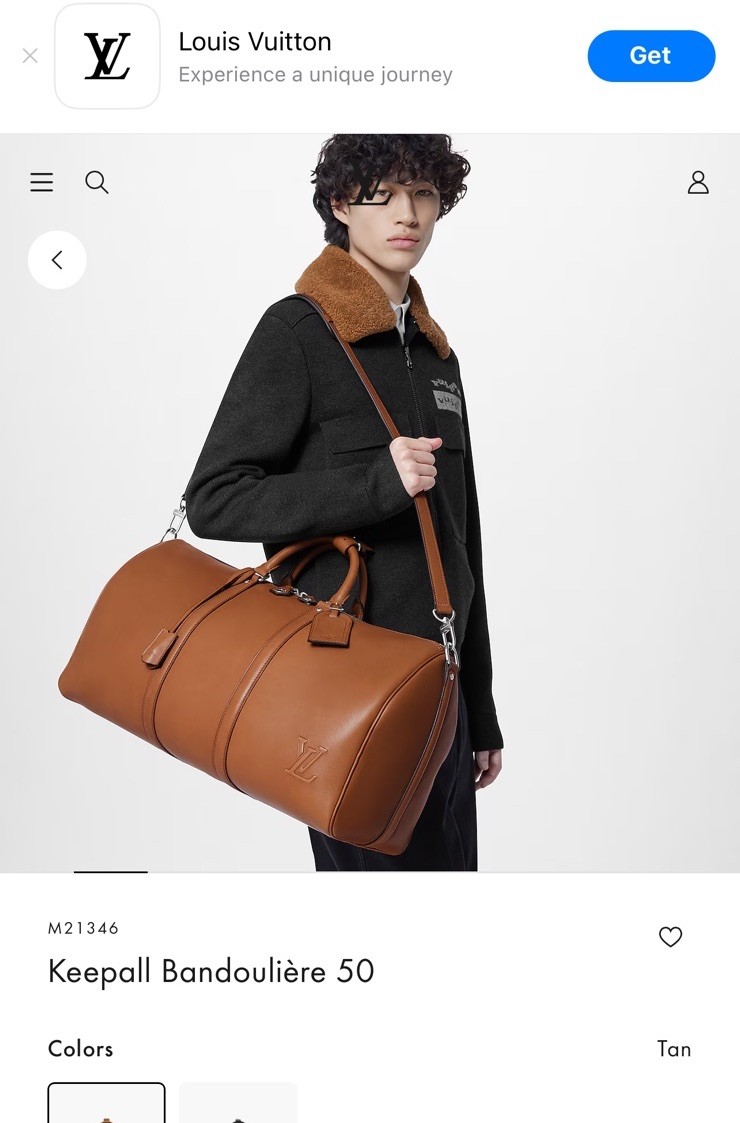 Rare Louis Vuitton Millesime Keepall 50 H30 Tan Bandouliere $9,600 MSRP