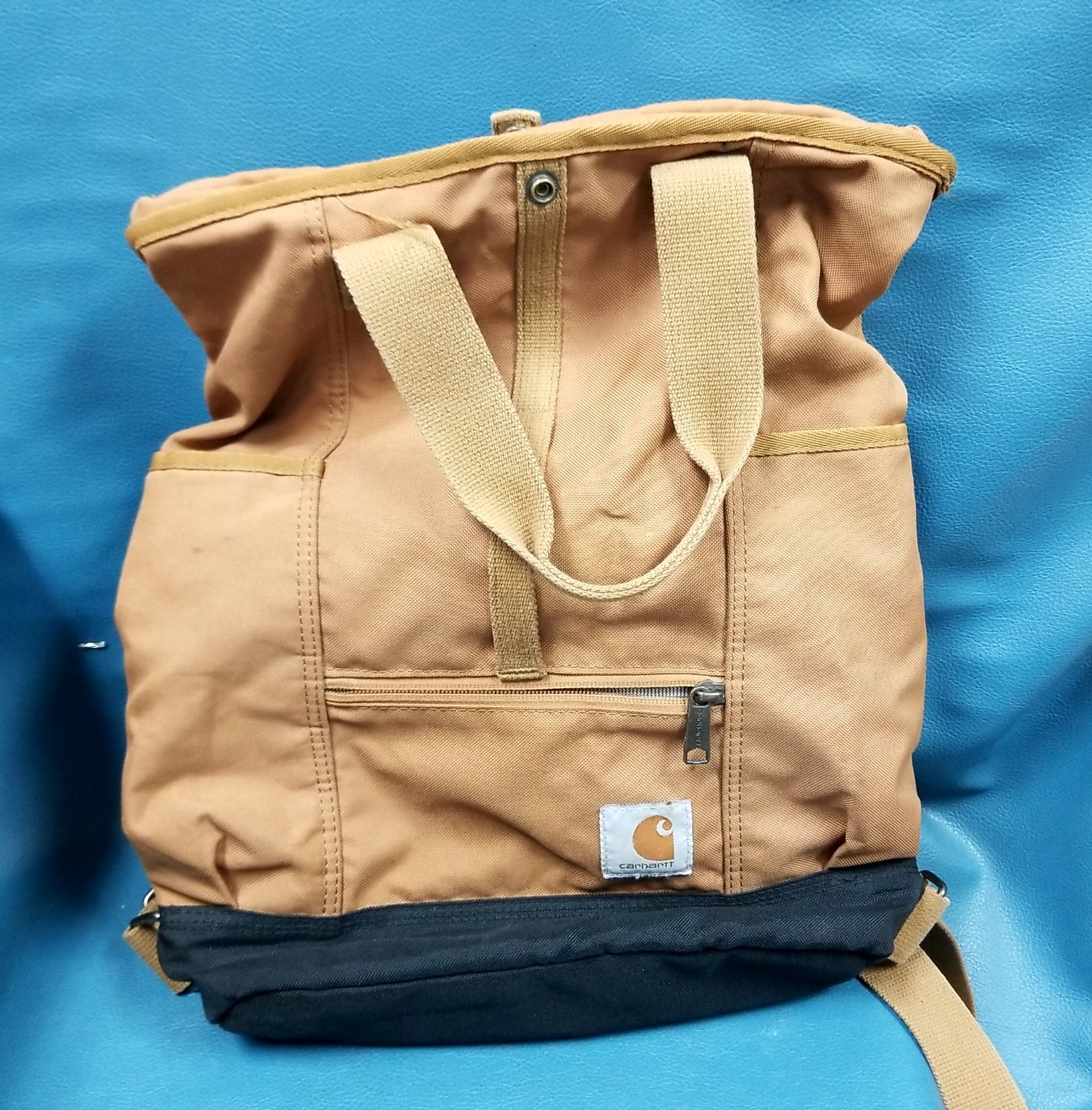 Rugged Carhartt Legacy Hybrid Convertible Backpack Light Brown Tote Bag