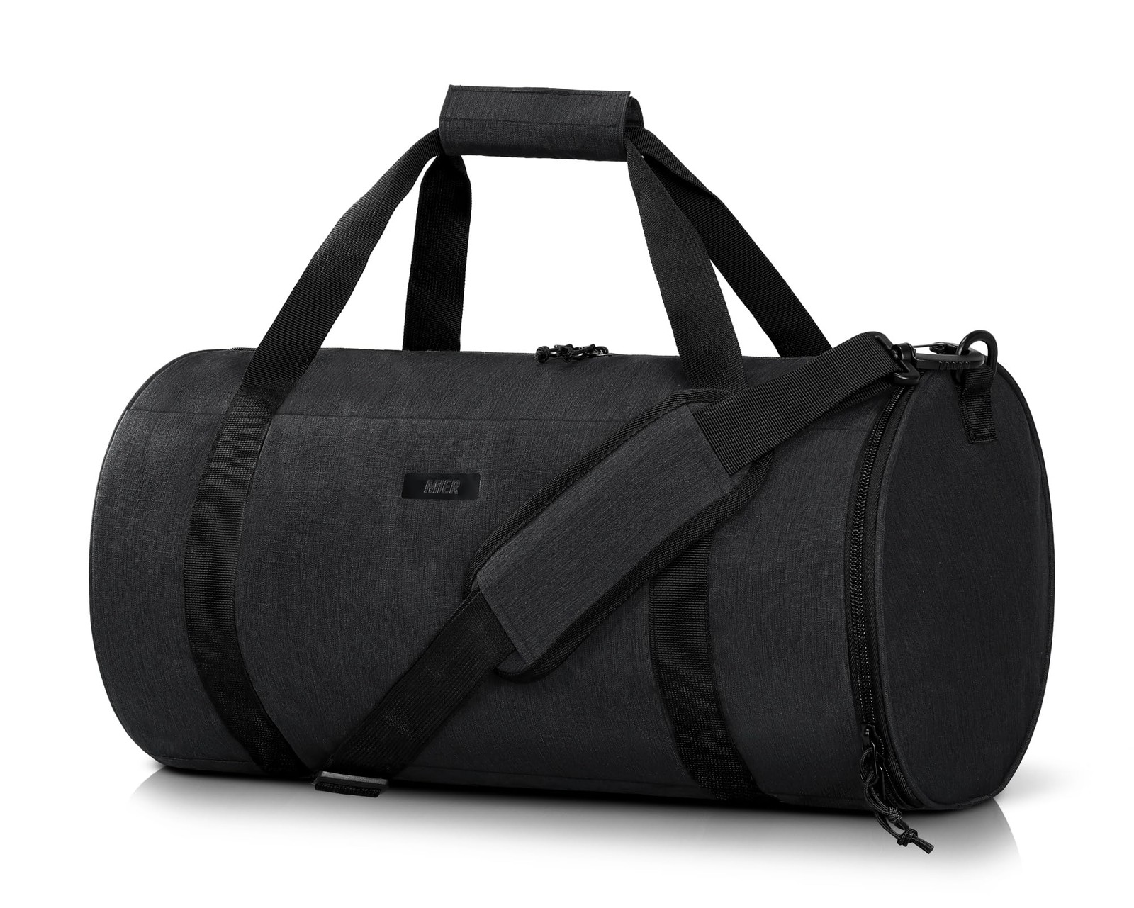 24L Gym Round Duffle Bag Shoe Compartment Wet Pocket Lightweight Carry On