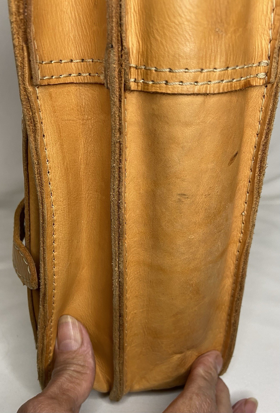 Briefcase Hand Tooled Western Leather Bag Laptop Ropin West *No Shoulder Strap