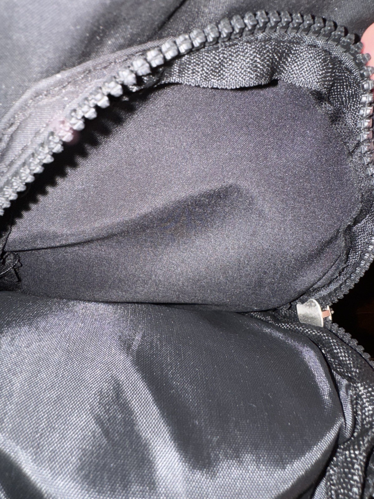 Black Small Crossbody Sling Bag, Solid Zip Closure, Adjustable Strap, Pockets