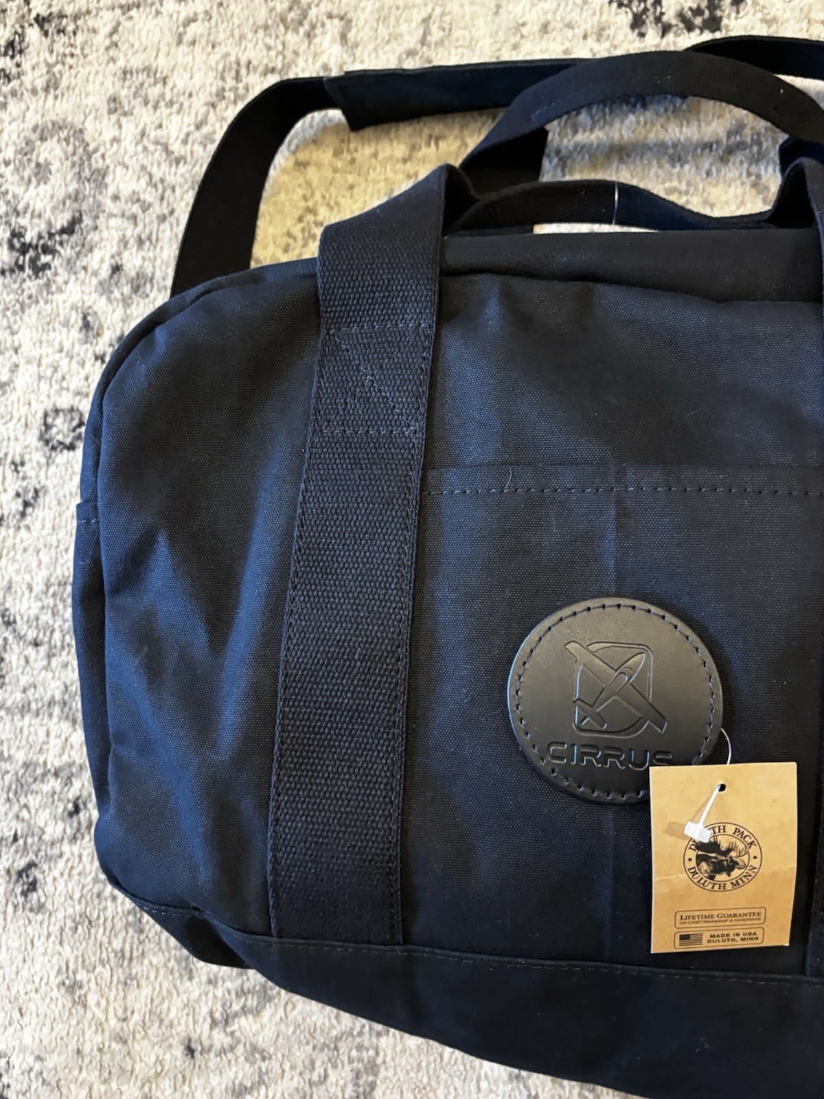 Duluth Pack Cirrus Black Duffel with Parachute Lining