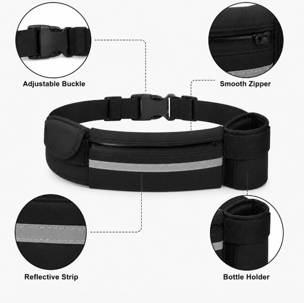 Adjustable Running Belt Water Resistant Waist Pack Fanny Bag Men Women Phone