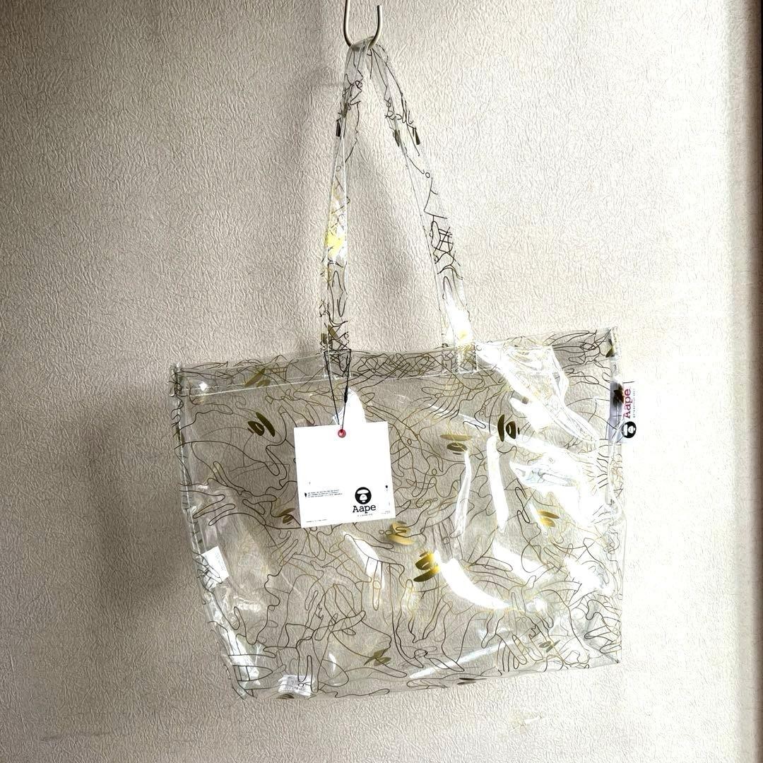 Aape BY A BATHING APE Transparent Vinyl Tote Bag Unused Large