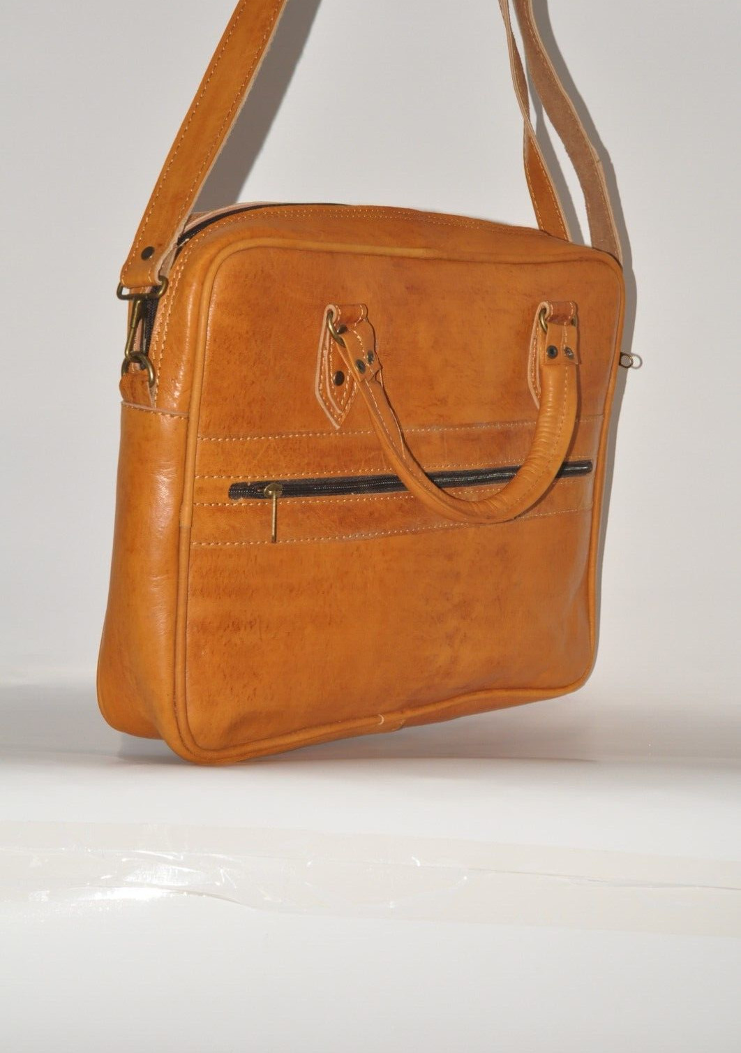 Leather document holder, Leather briefcase,Laptop briefcase,moroccan leather bag