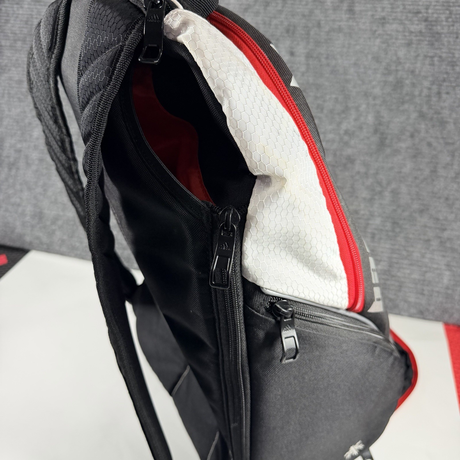 Adidas Striker Backpack Black White Red FreshPAK Sports Soccer School Laptop Bag