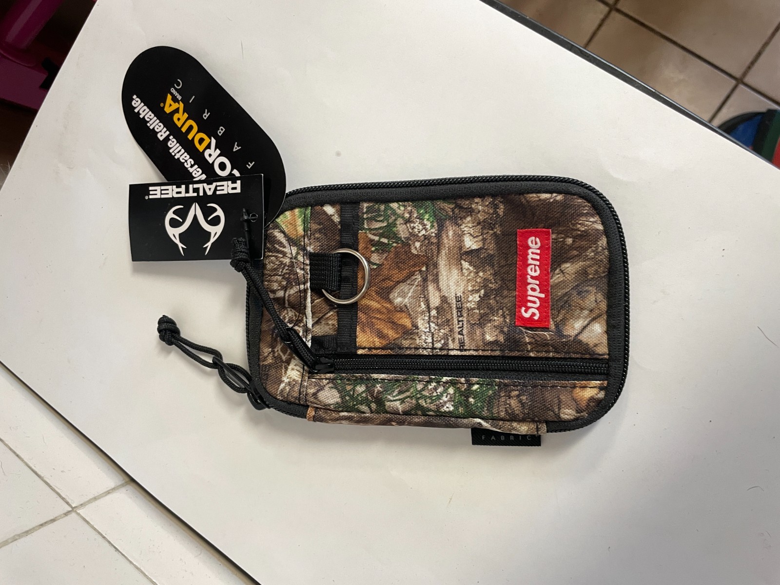 FW19 Supreme Realtree Camo Small Zip Pouch Cordura Nylon Bag
