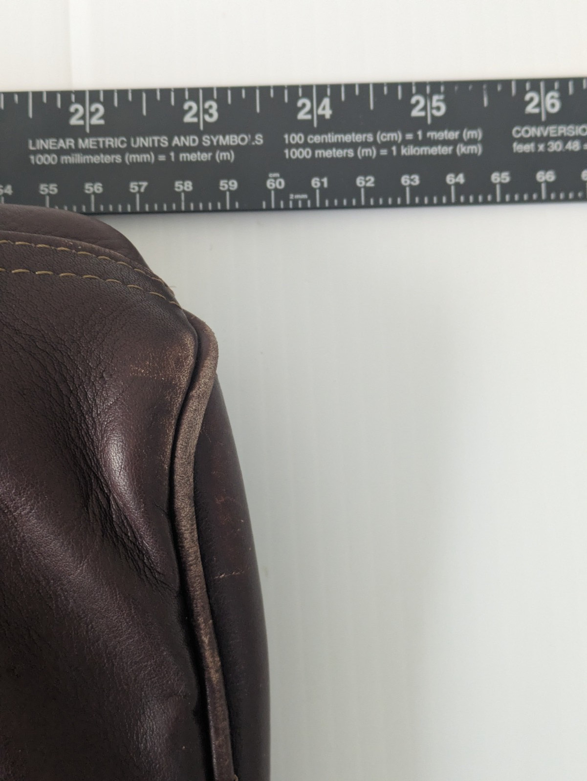 Clava Brown Genuine Leather Weekender Bag w/Removable Strap Footed Monogram