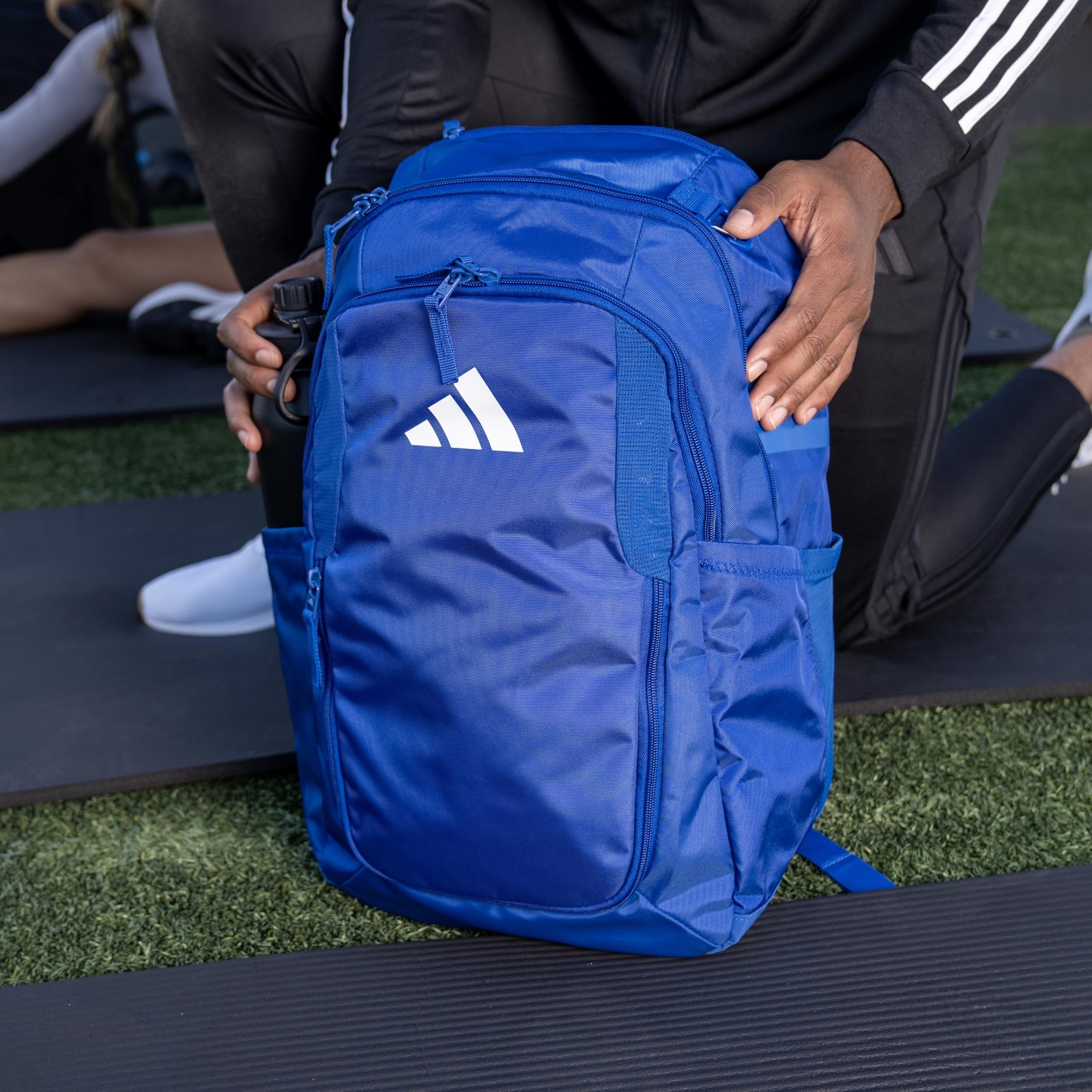 Adidas Light Grey 4.0 Backpack Water Resistant Storage For Soccer And Gear
