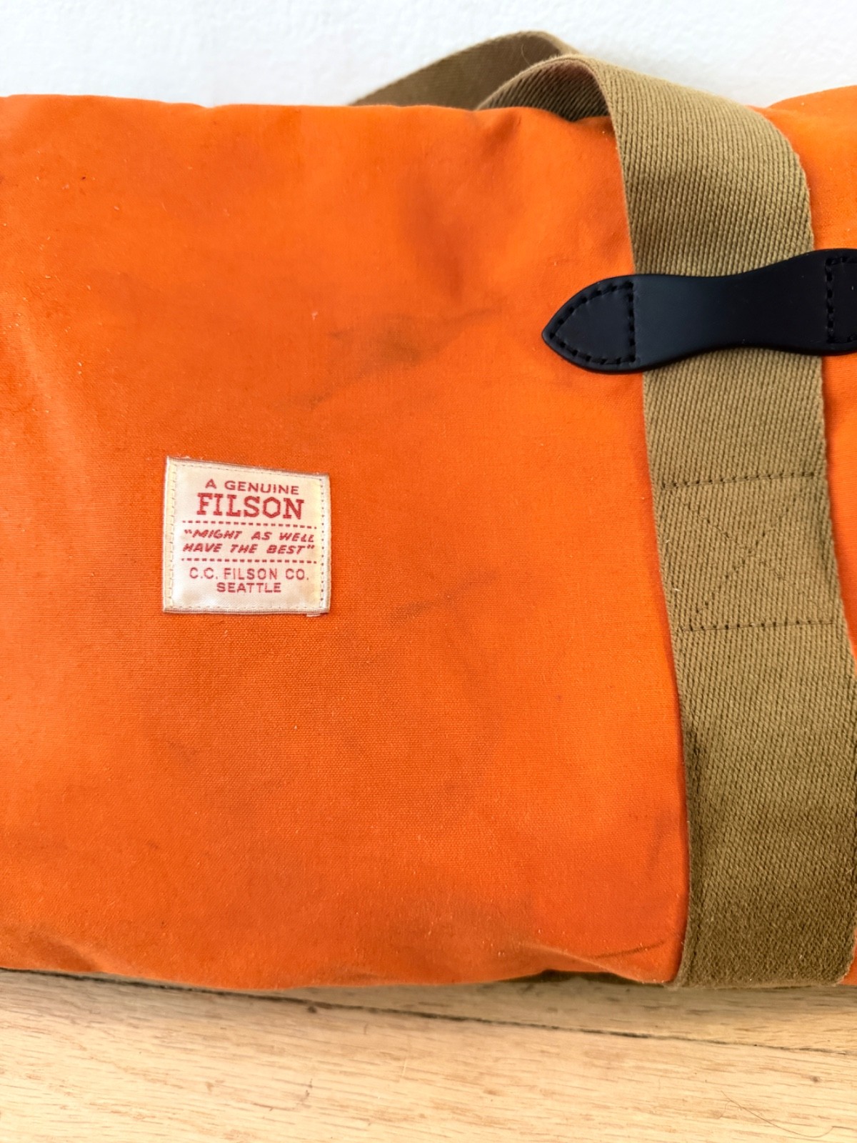 FILSON MEDIUM CANVAS DUFFLE BAG 20263595 Orange/Tan