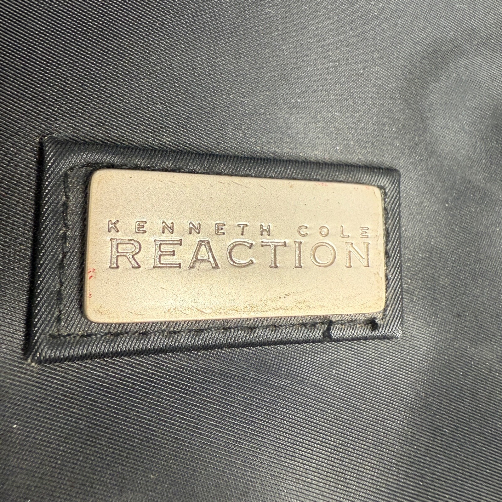 Kenneth Cole Reaction Black Messenger Laptop Bag 14.6” Satin PVC Organizer