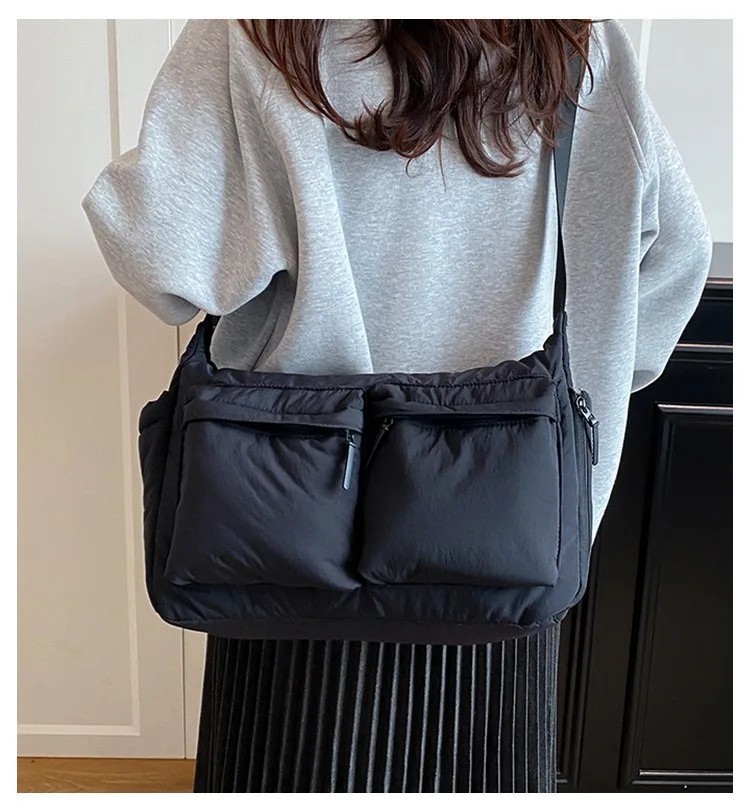 Casual Multi-pocket Messenger Bag Men Women Shoulder Bag Travel Sport Bag US