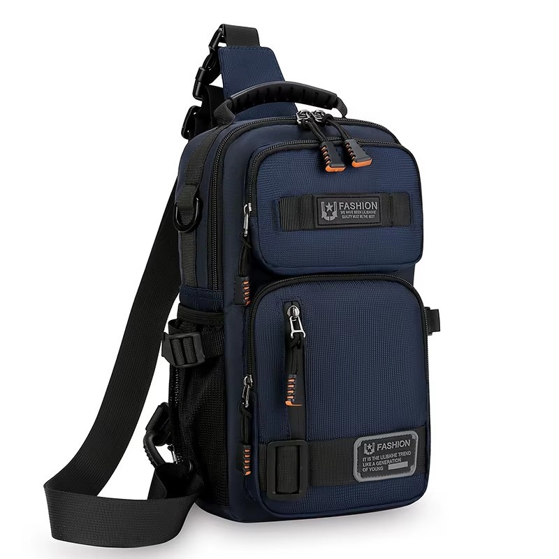 Men’s Oxford Crossbody Sling Chest Bag – Casual Travel Handbag Waist Pack