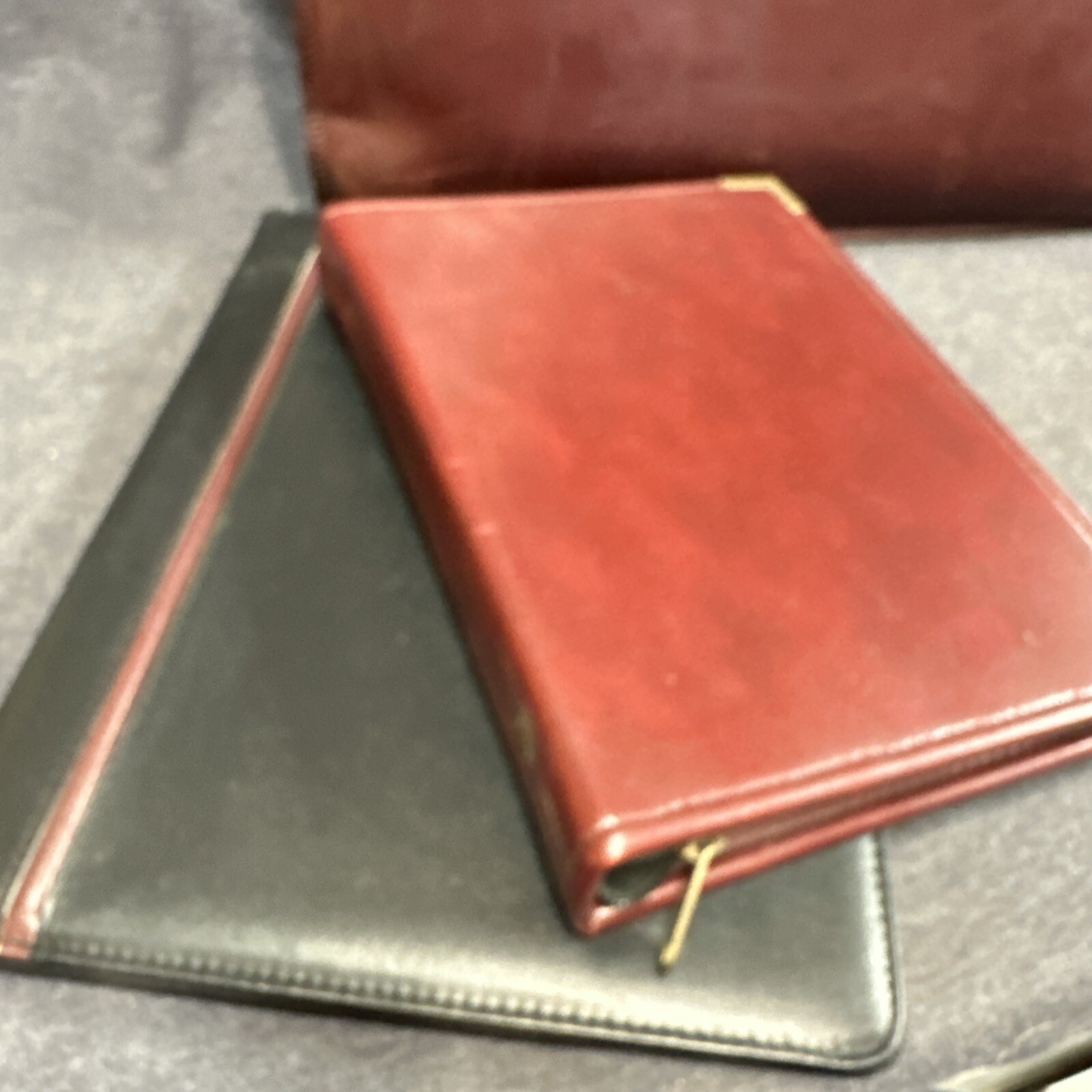 Jack Georges Briefcase Cognac Brown Leather Double Handle Top Zip Professional +