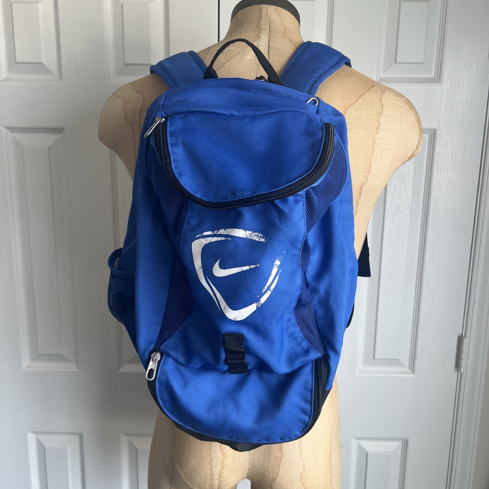 Nike Kids Backpack Blue/Black/White Very Lightweight School Campus Baseball