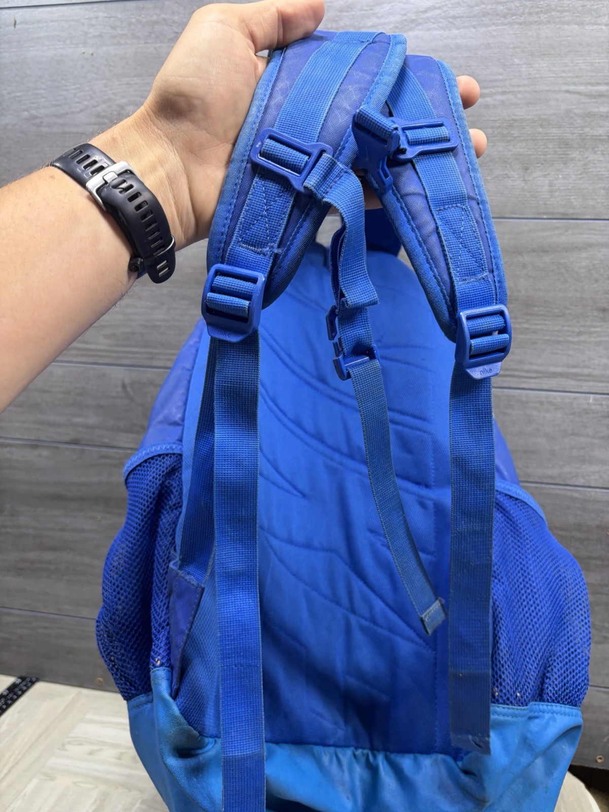 Nike Max Air Vapor Backpack Blue Mens Athletic Training School Bag Bookbag