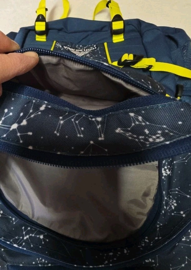 High Sierra Blue Yellow Backpack School Travel Bag Bookbag