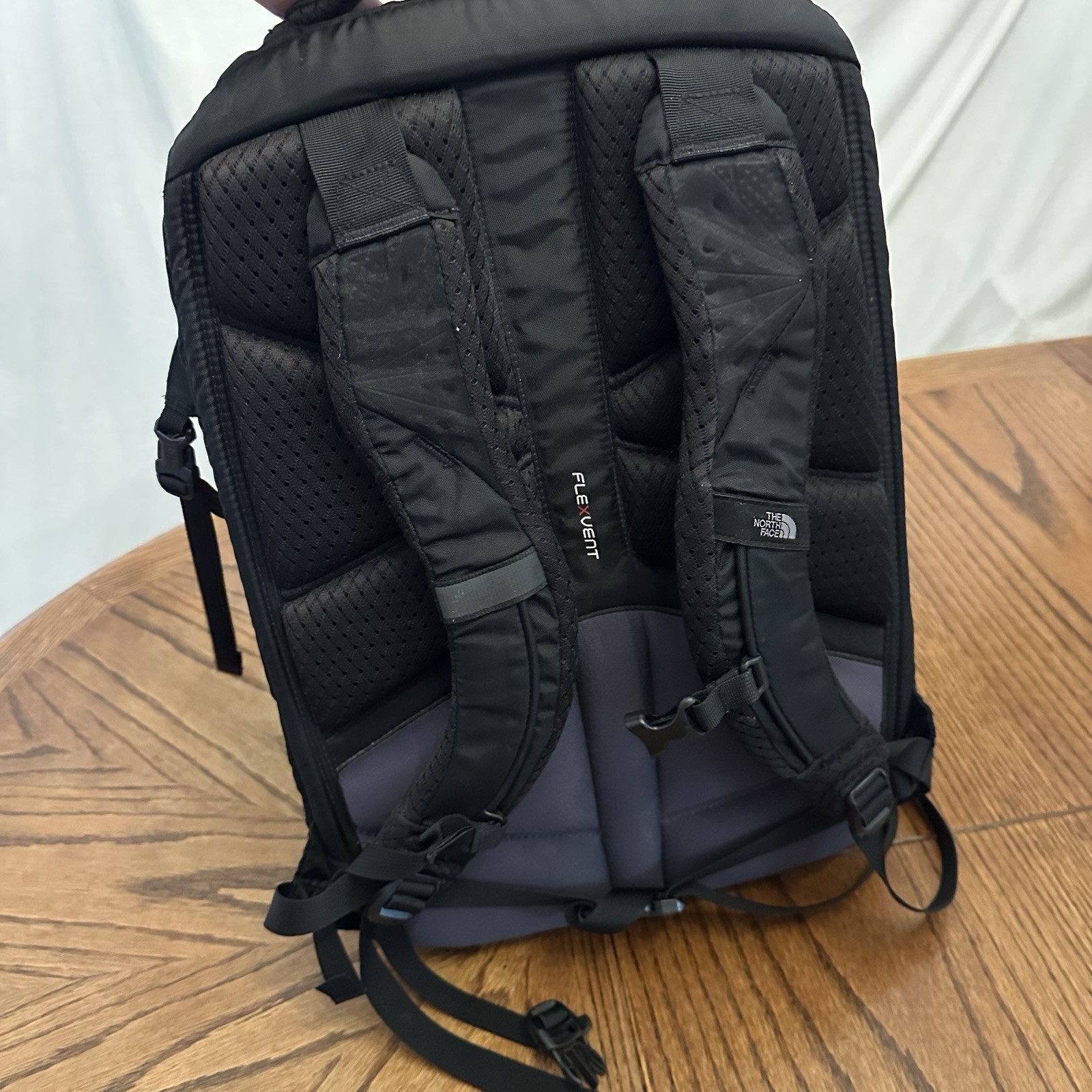 The North Face Surge Backpack Black FlexVent Laptop Travel School Bag Clamshell