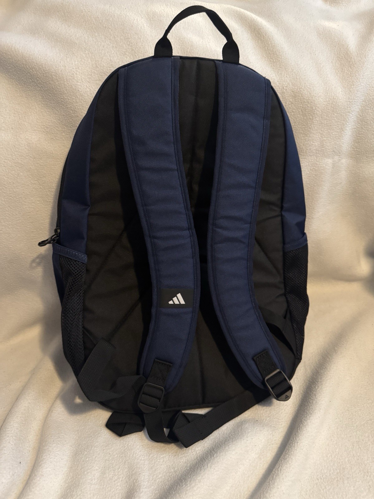 adidas Striker 3 Backpack Team Navy Blue OSFA Padded Zip Bottle Pocket