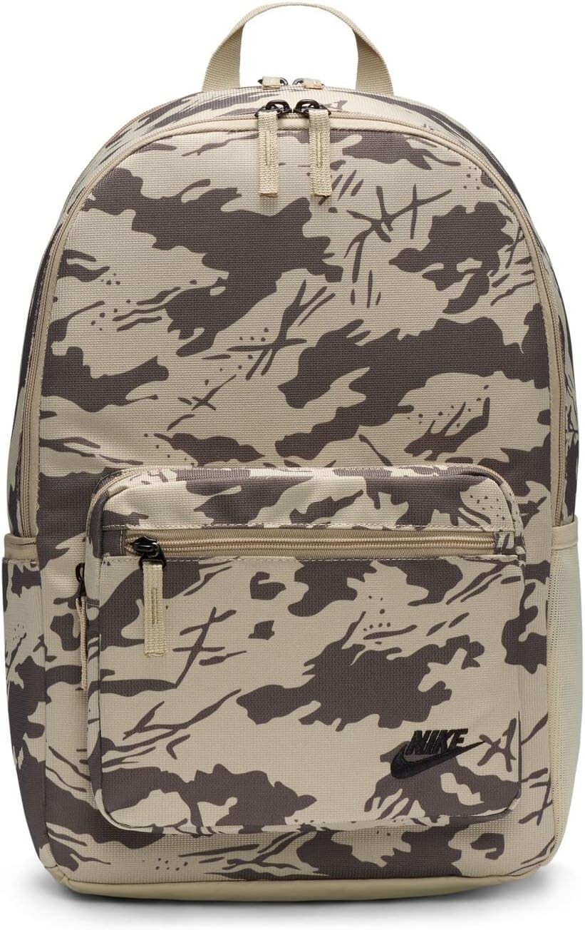 New Nike Heritage 2.0 CAMO Backpack Limestone Black DQ5931-250, One Size