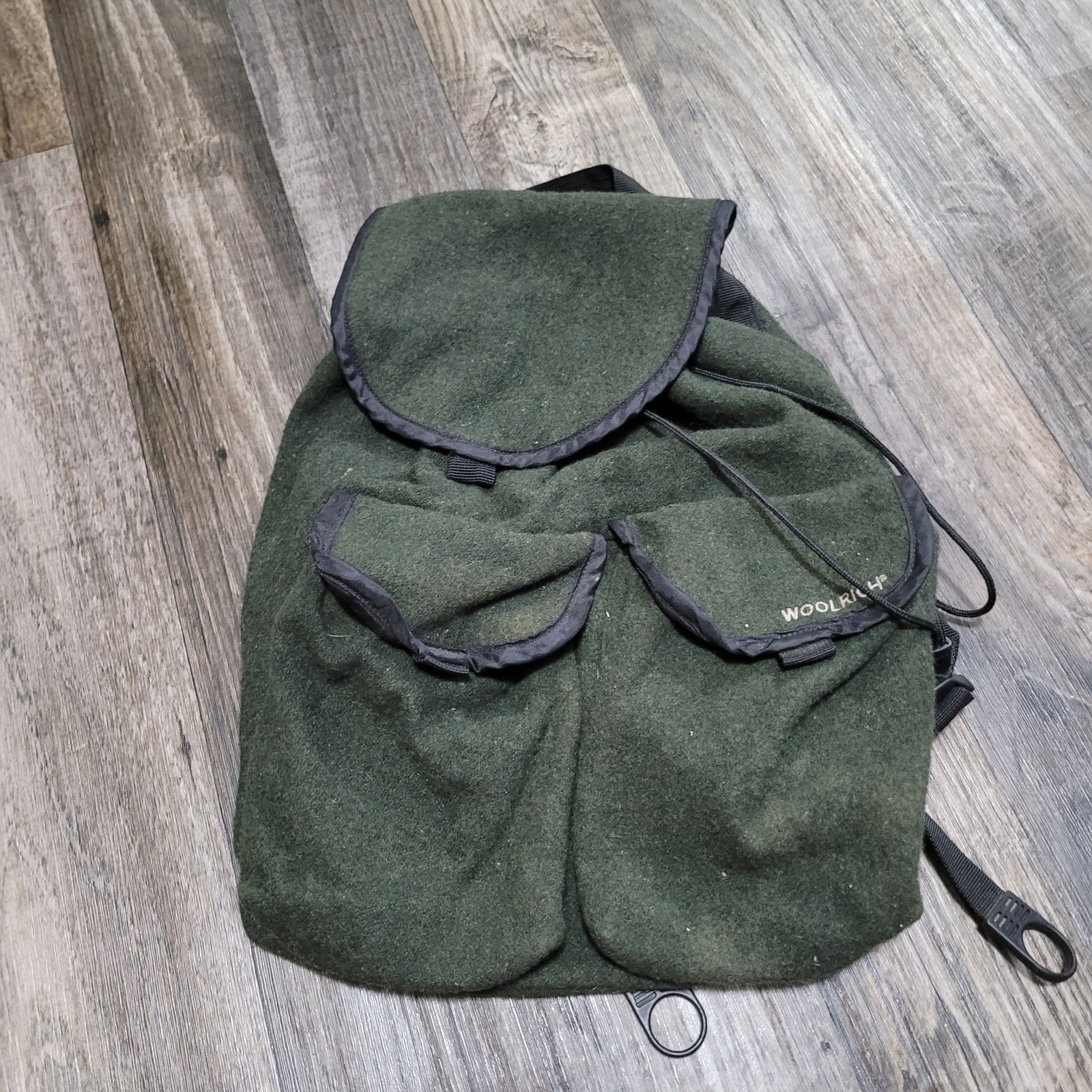 Vintage Green Wool Woolrich Backpack