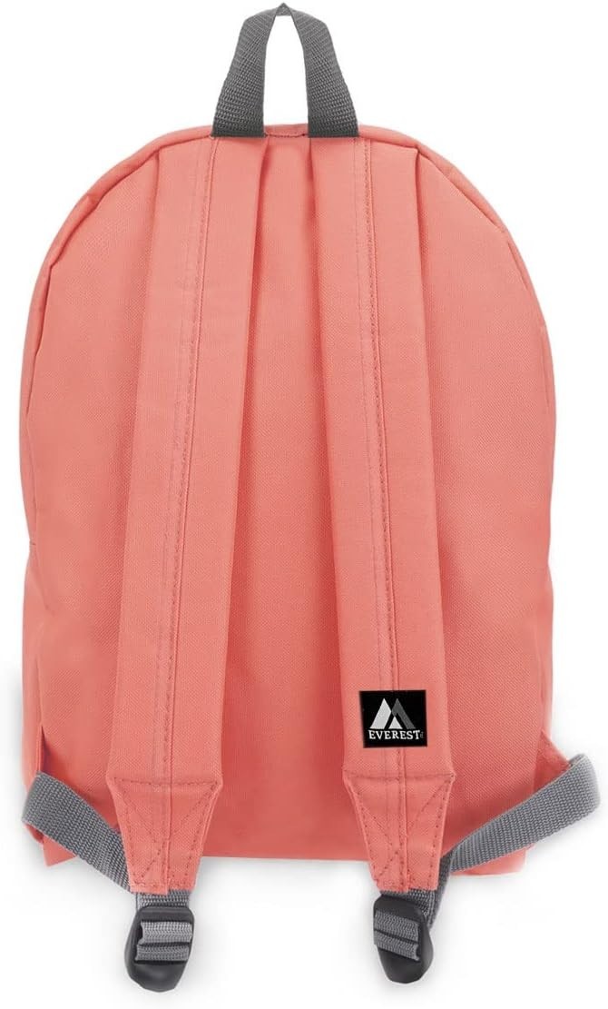Durable 15″ Coral Laptop Backpack with Adjustable Straps – Lightweight & Chic