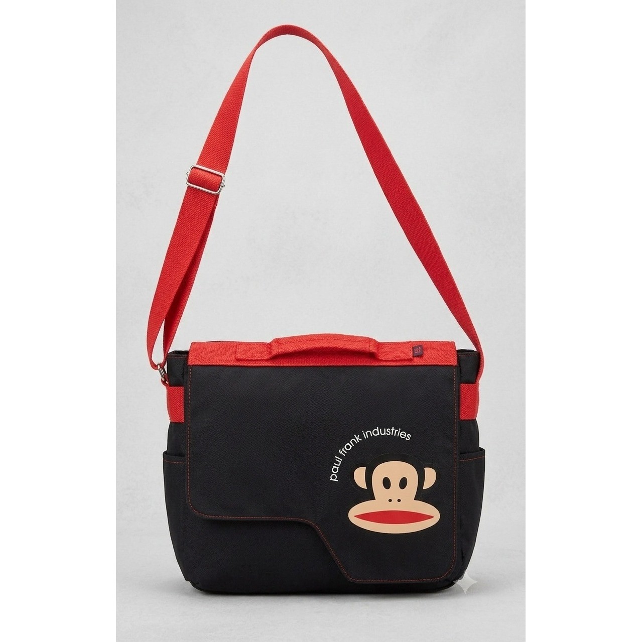 VTG Y2K Paul Frank Messenger Bag Made In Mexico Black Julius Monkey Crossbody