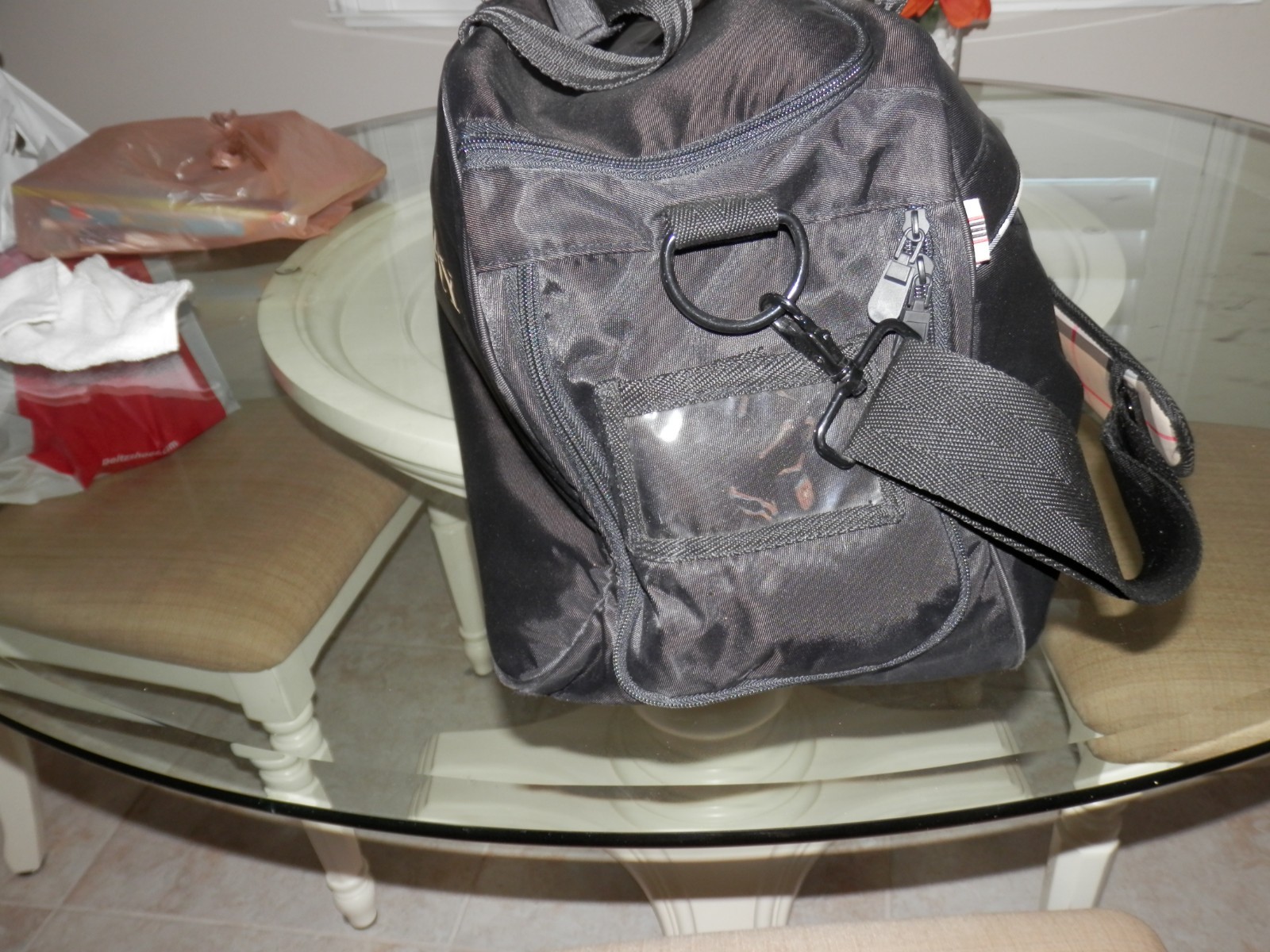 Authentic Burberry Golf Black Duffle Weekender Travel Bag
