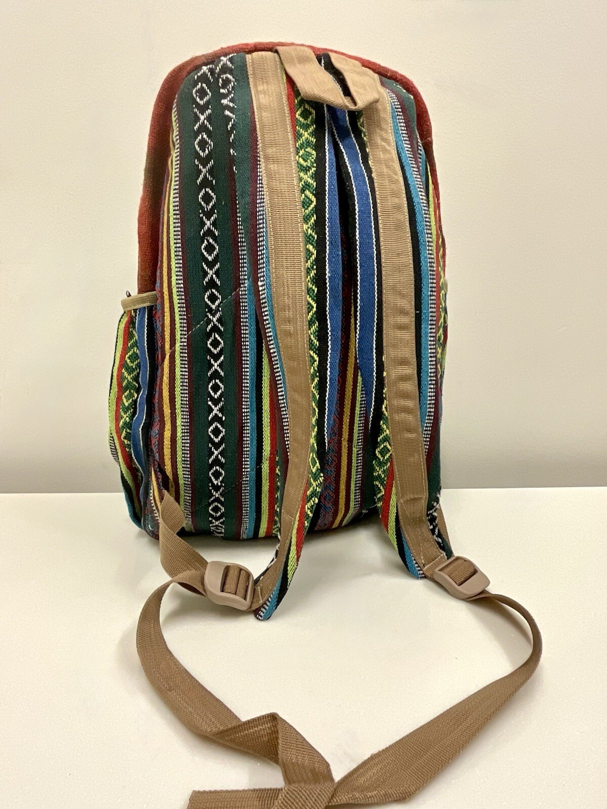 Handmade Eco Friendly Unique Hamsa Pint Pocket Nepal Fair Trade Hiking Boho bag