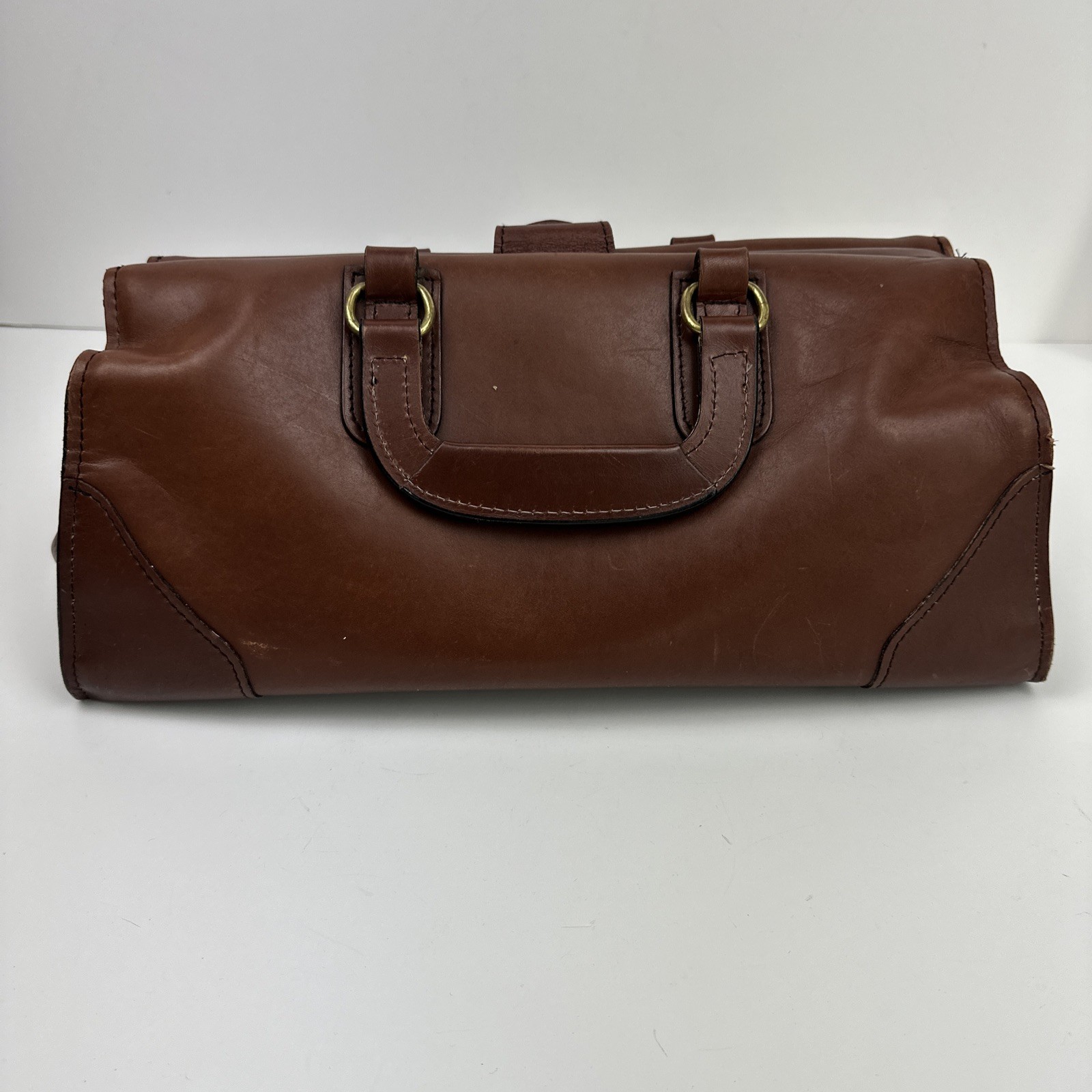 Vintage Schlesinger Cowhide Leather Physician Doctor Toiletry Bag ￼