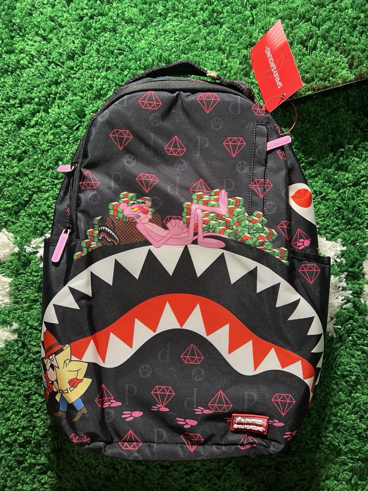 Sprayground x Pink Panther Paw Prints DLXR Backpack BRAND NEW