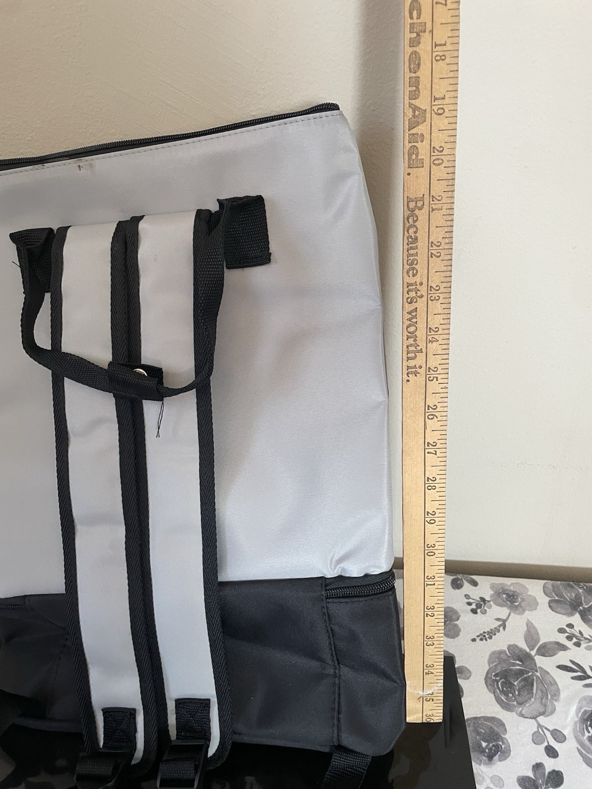 DSW Backpack Light Grey & Black Nylon NWOT