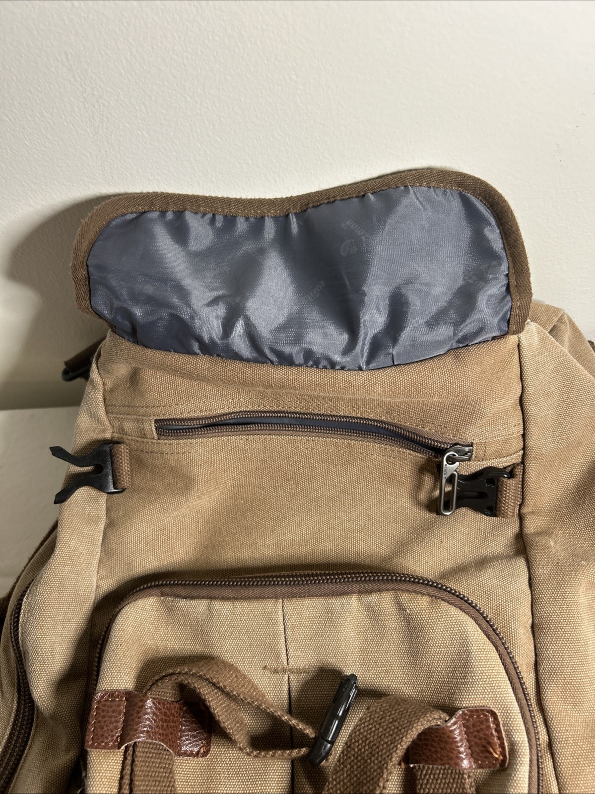 WITZMAN Travel Backpack Large Canvas Luggage Carry on Duffel Bag Brown