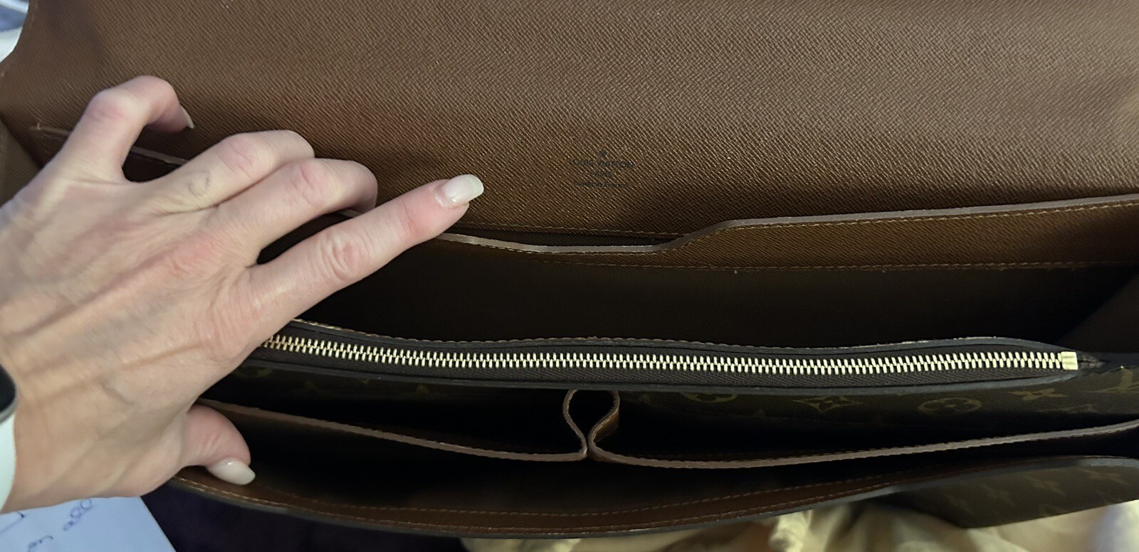 Louis Vuitton Robusto Briefcase Monogram Canvas Brown M53027 w/ Keys Authentic