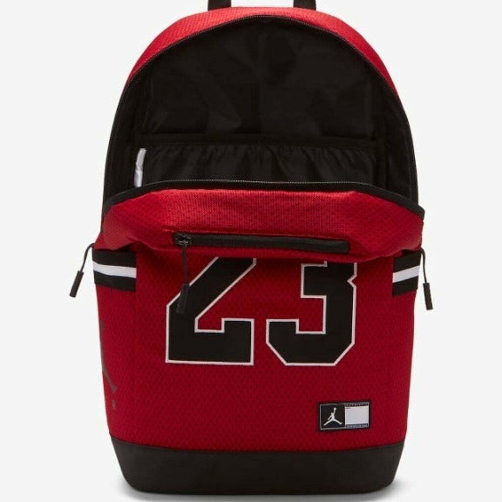 NIKE JORDAN JERSEY MESH JUMPMAN BACKPACK JERSEY RED BLACK 9A0419 R78