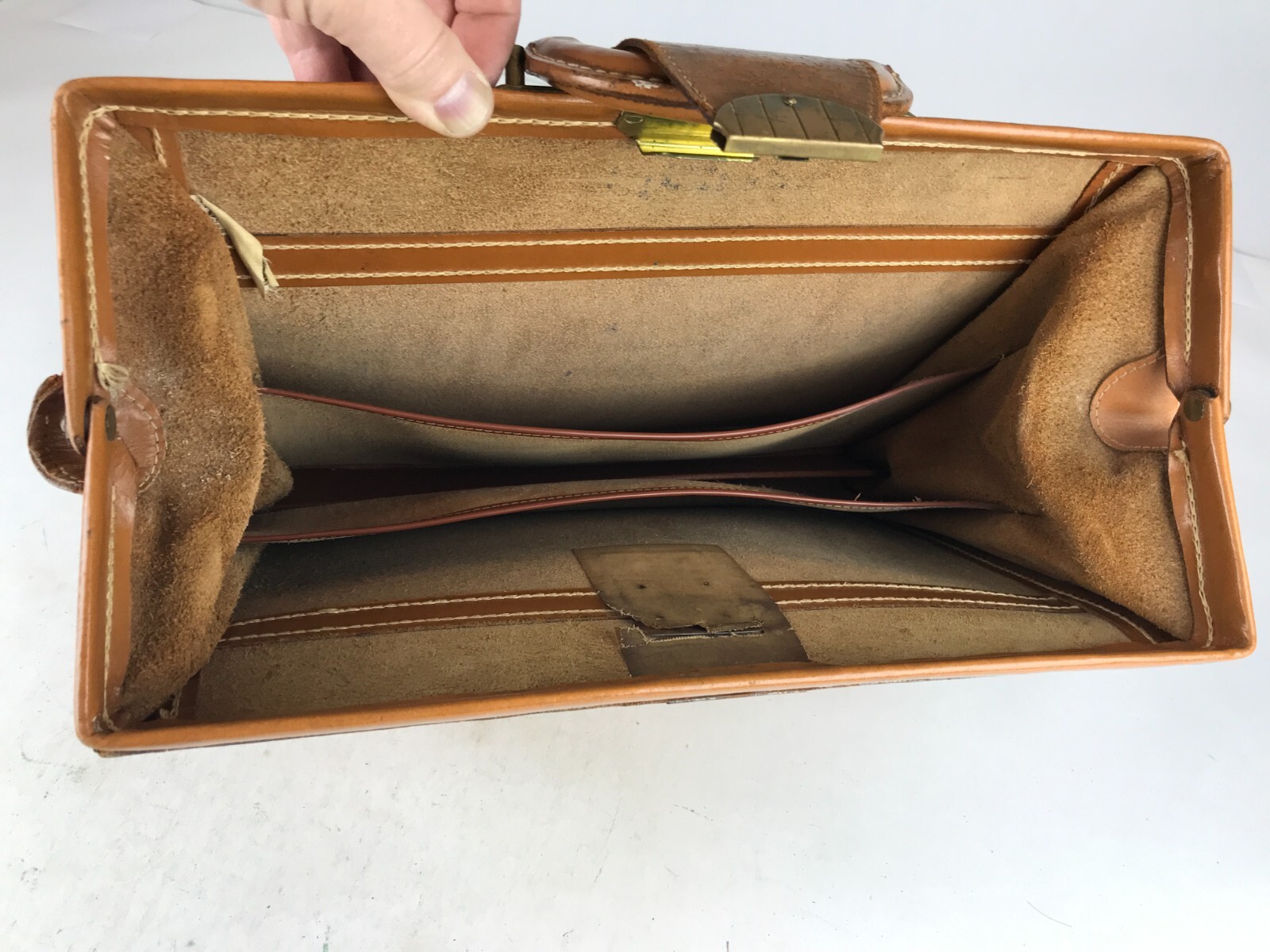 Rexbilt Unisex Adult Brown Leather Top Grain Cowhide Top Handle Briefcase Bag