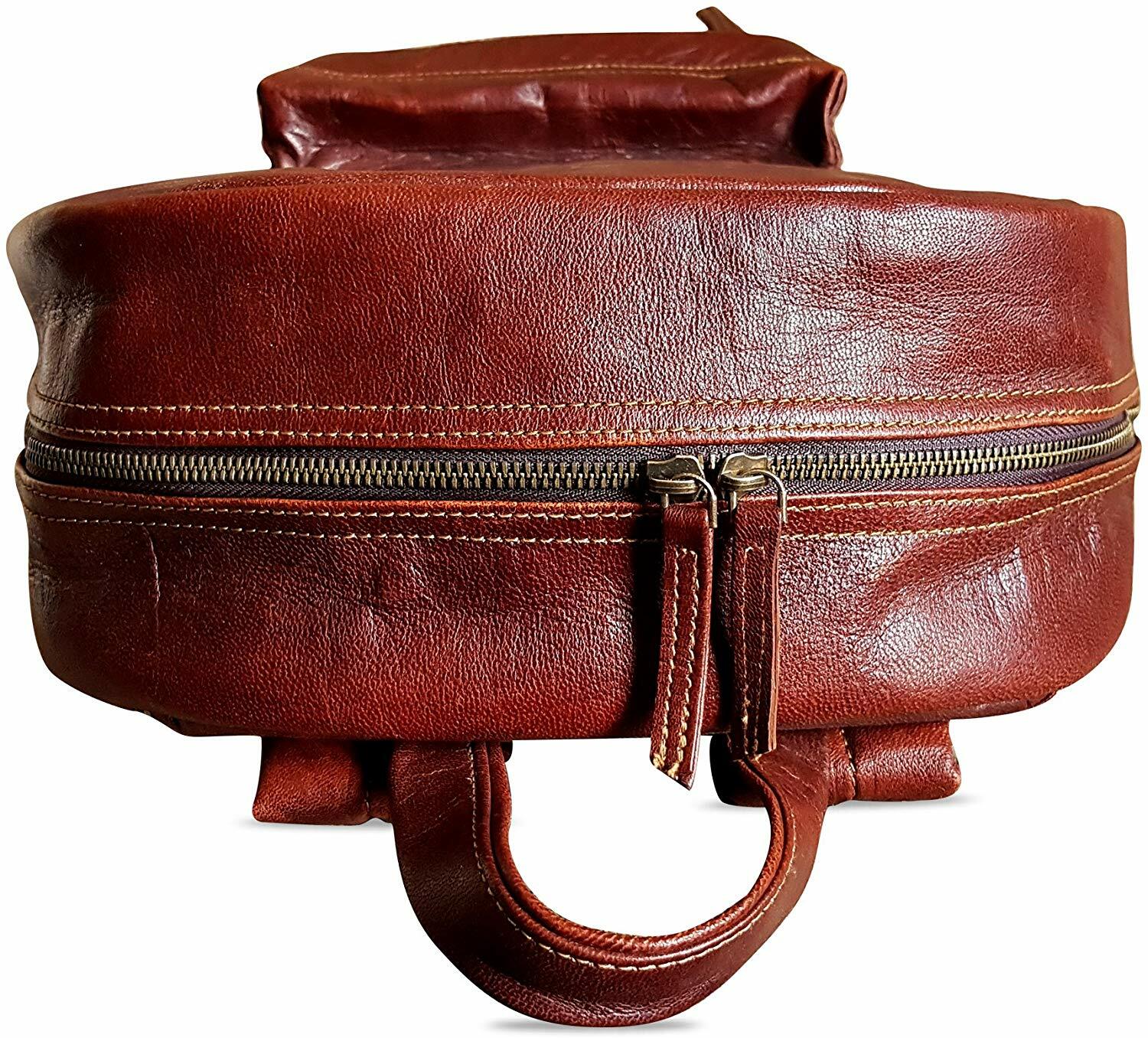 Leather Brown Handmade Vintage Backpack Rucksack Travel Unisex Laptop Casual Bag