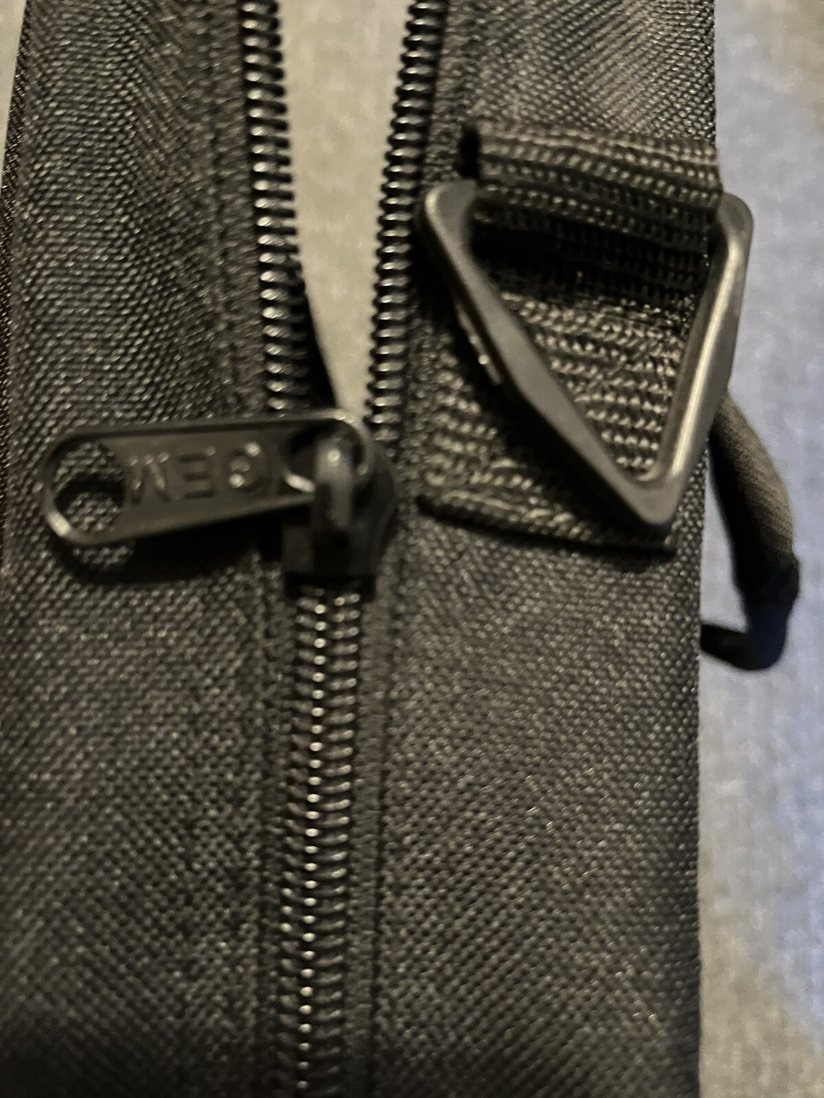 Laptop Bag Black Canvas Pocket Gear Slots Handles GEM Office Travel 12×12.5×3″