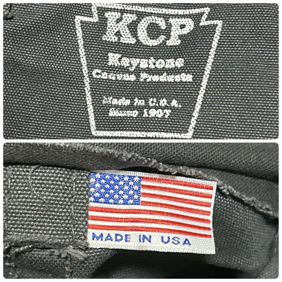 KCP Key stone Canvas Shoulder Bag Black Used 13x16x8 inches
