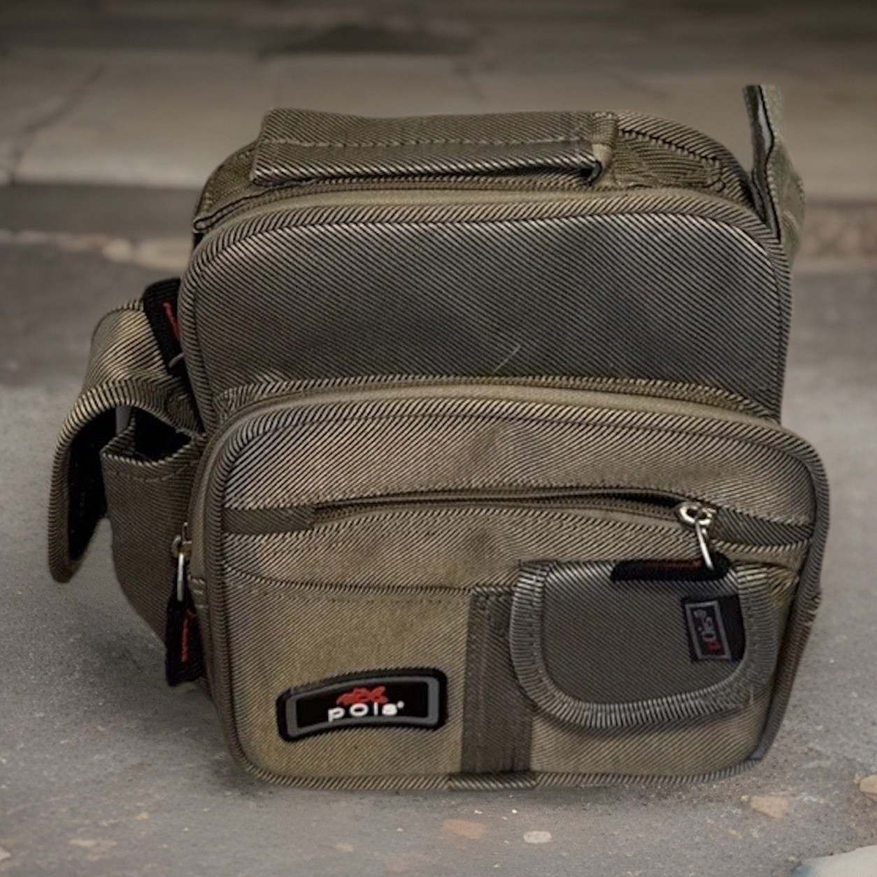 Pois Rugged Outdoor Crossbody Bag Unisex Khaki