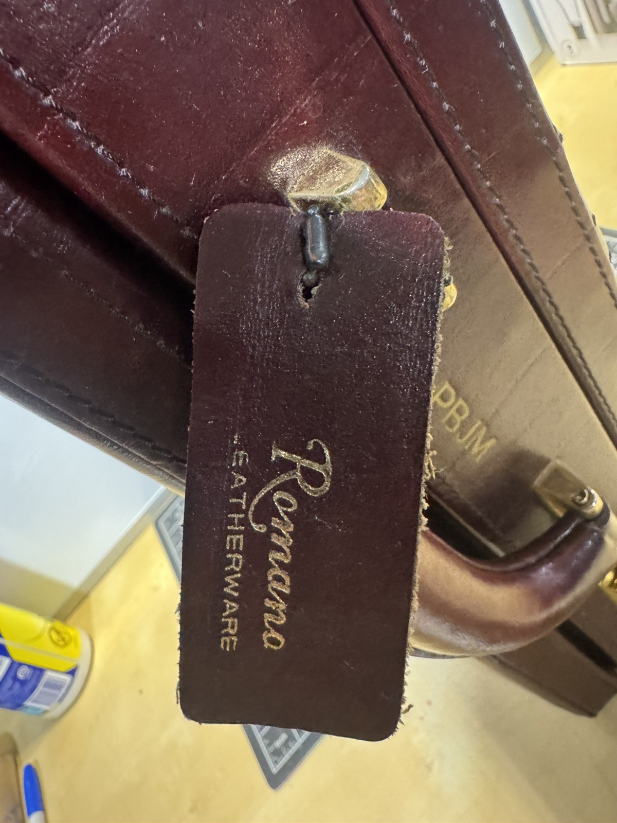 Burgundy Briefcase with Combination Lock, Inner Pockets, Men’s Business
