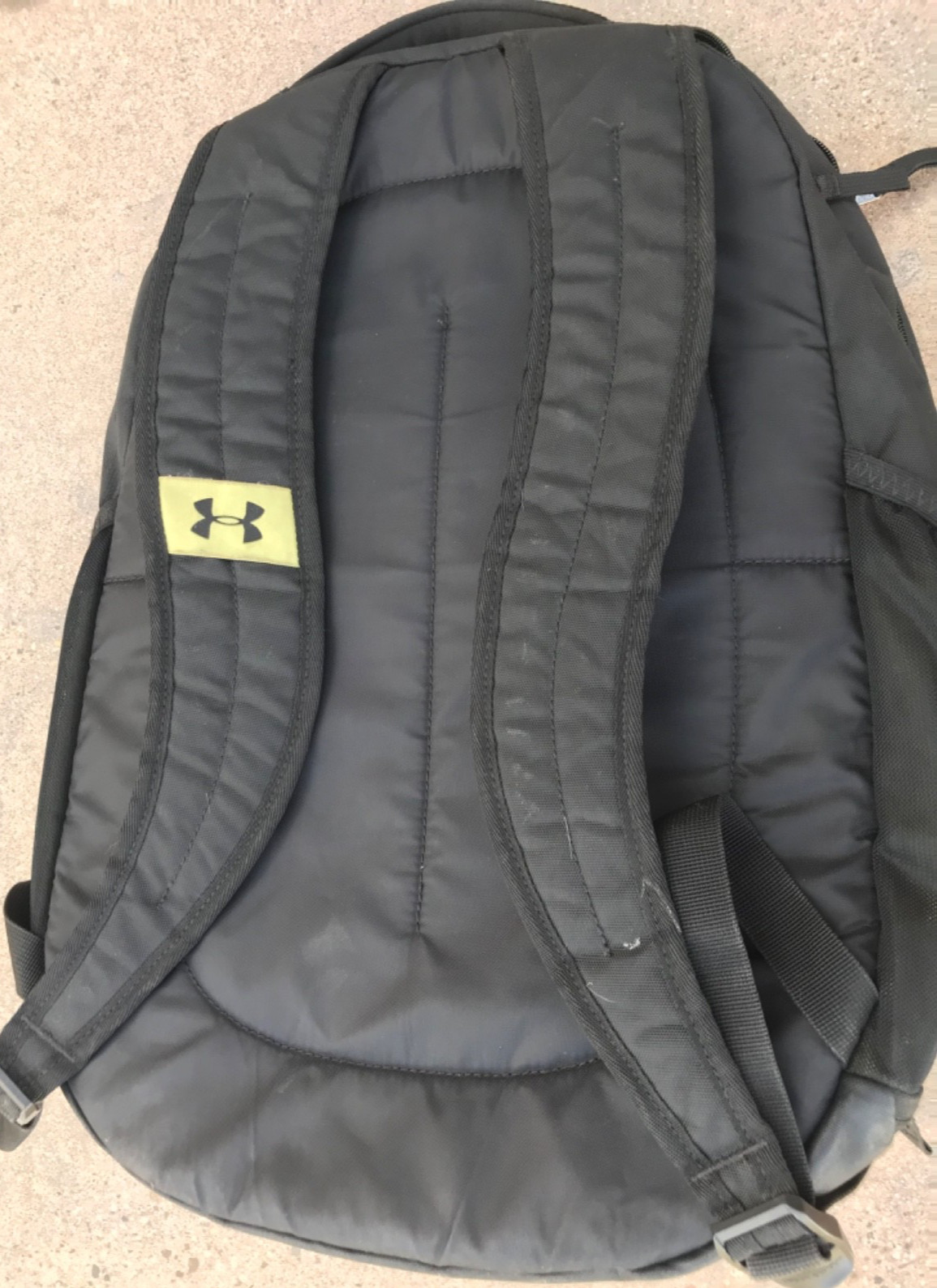 Under Armour Storm Hustle 4.0 Black Backpack Laptop Green Interior School Bag
