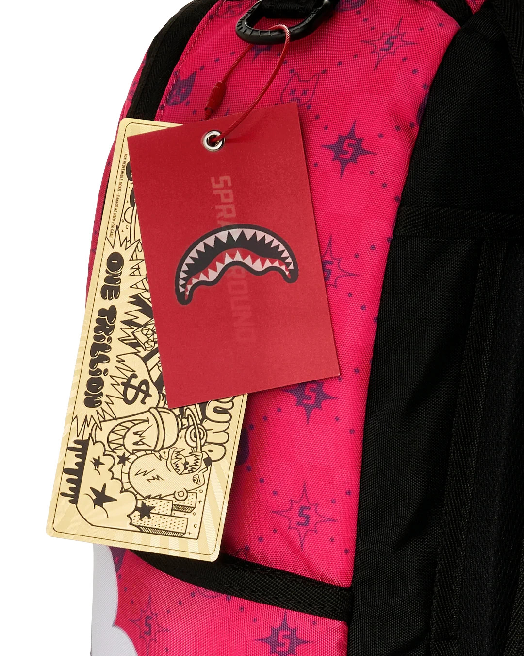 Sprayground Kitty Cash Speed Backpack🔥New Black/Pink Bookbag Large School Bag