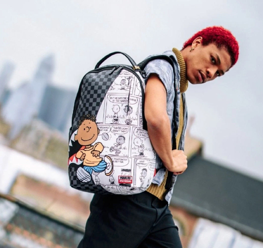 Sprayground Peanuts Franklin Sharks In Comics Backpack Snoopy Limited Edition