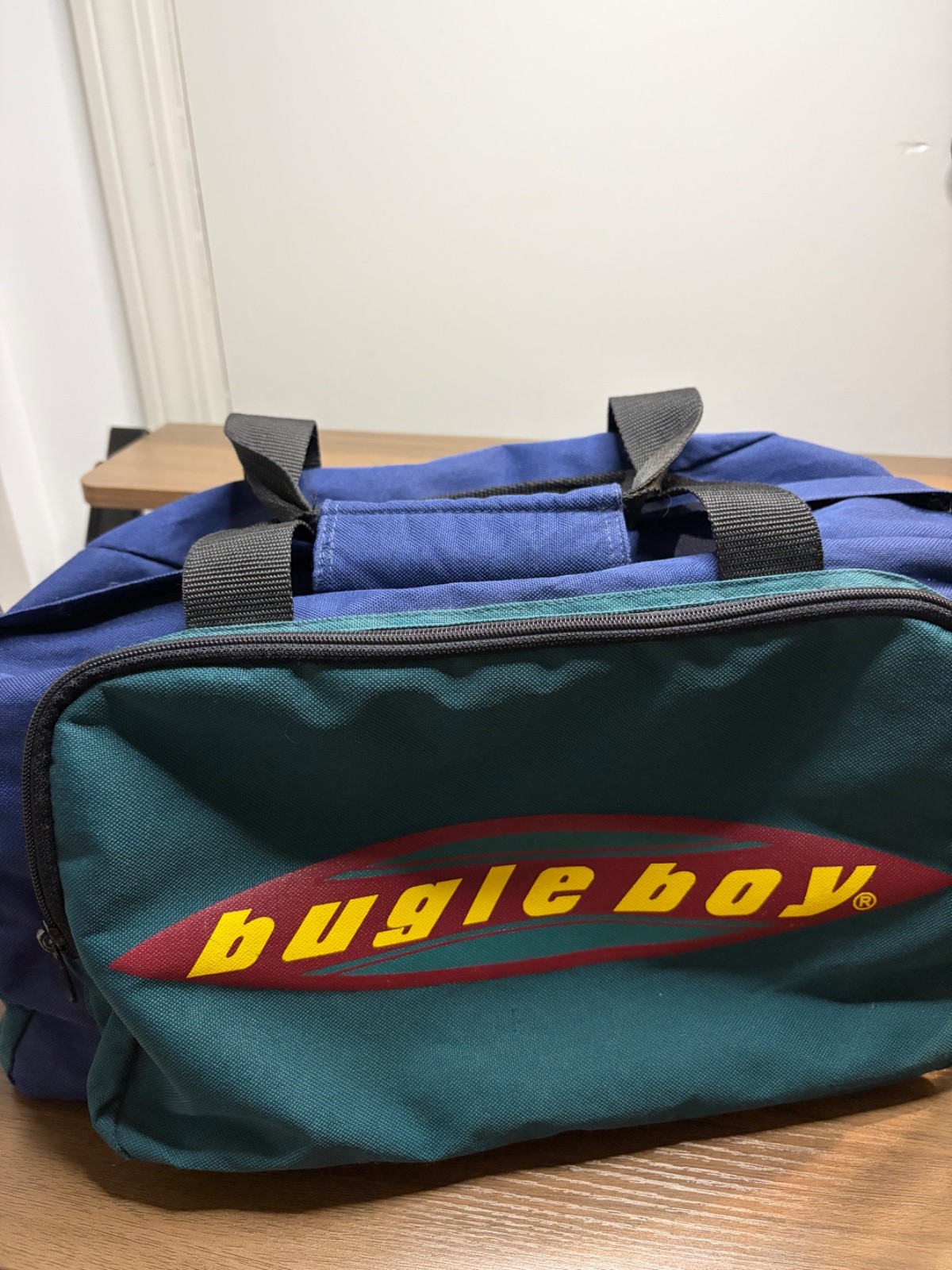 VTG Bugle Boy Logo Duffle Bag Multicolor Colorful 90s Gym Travel Great Condition