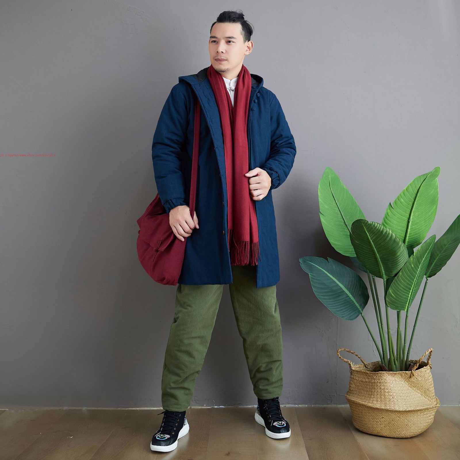 Chinese Retro Cotton Linen Shoulder Bag Buddhist Monk Meditation Crossbody Bags