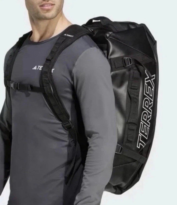 Adidas Terrex Rain.RDY Expedition Duffle Bag Large Black 100L IC5652 Cordura NEW