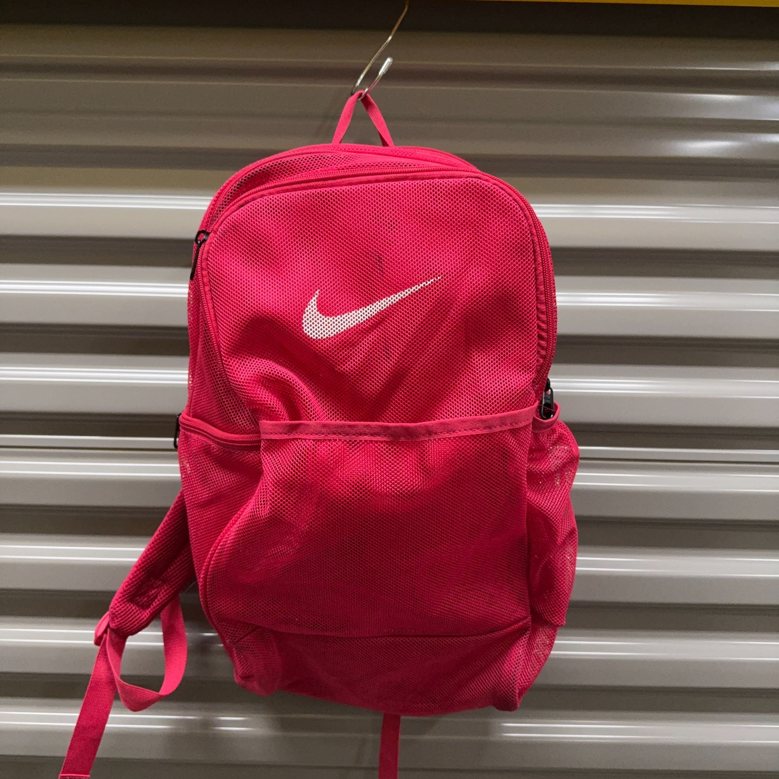 Nike Mesh Backpack Pink Brasilia 9.0 Outdoor Sports Travel Hiking Gym