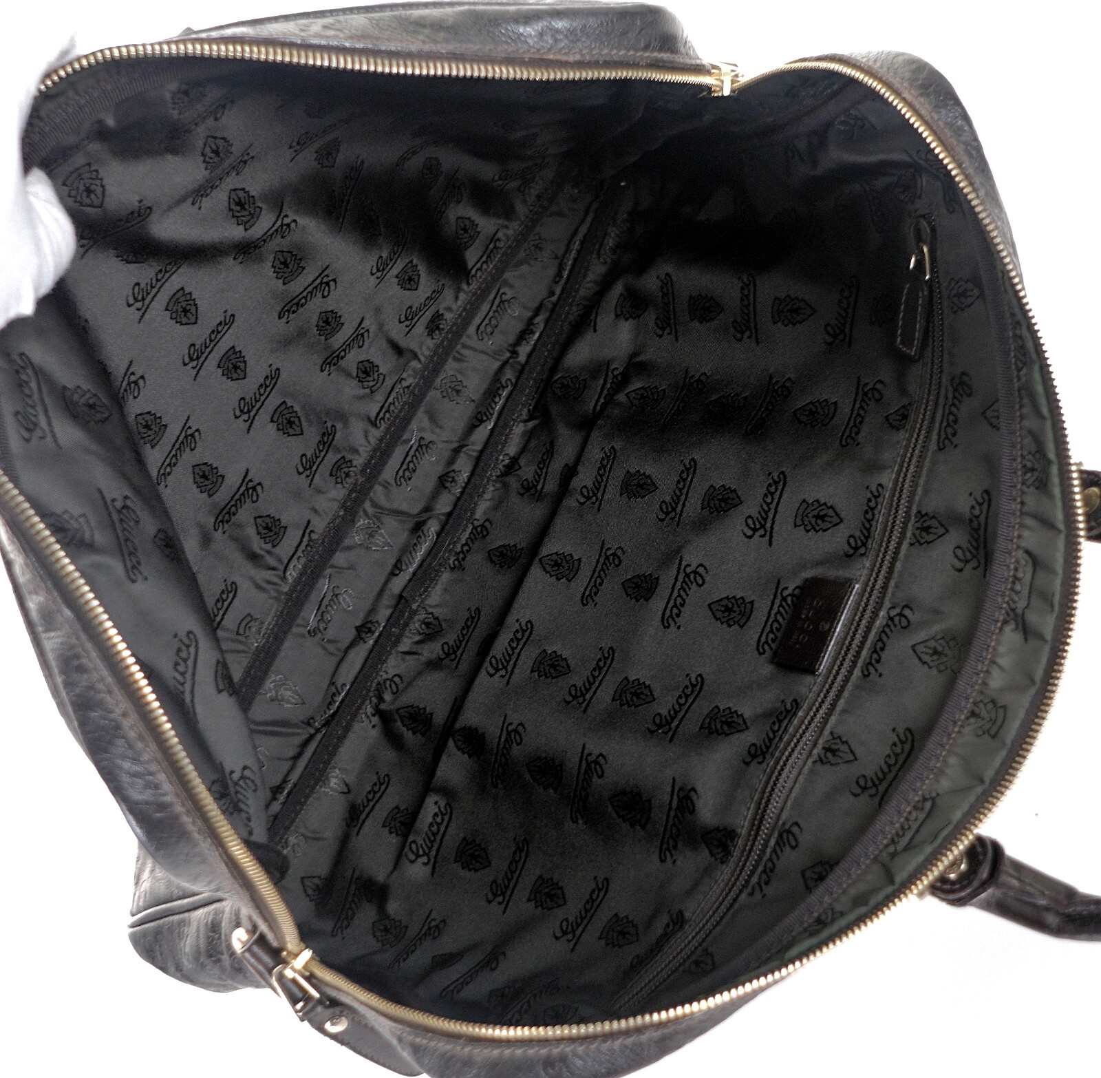 Authentic GUCCI Guccissima GG Leather Laptop Briefcase Business Bag Italy Unisex