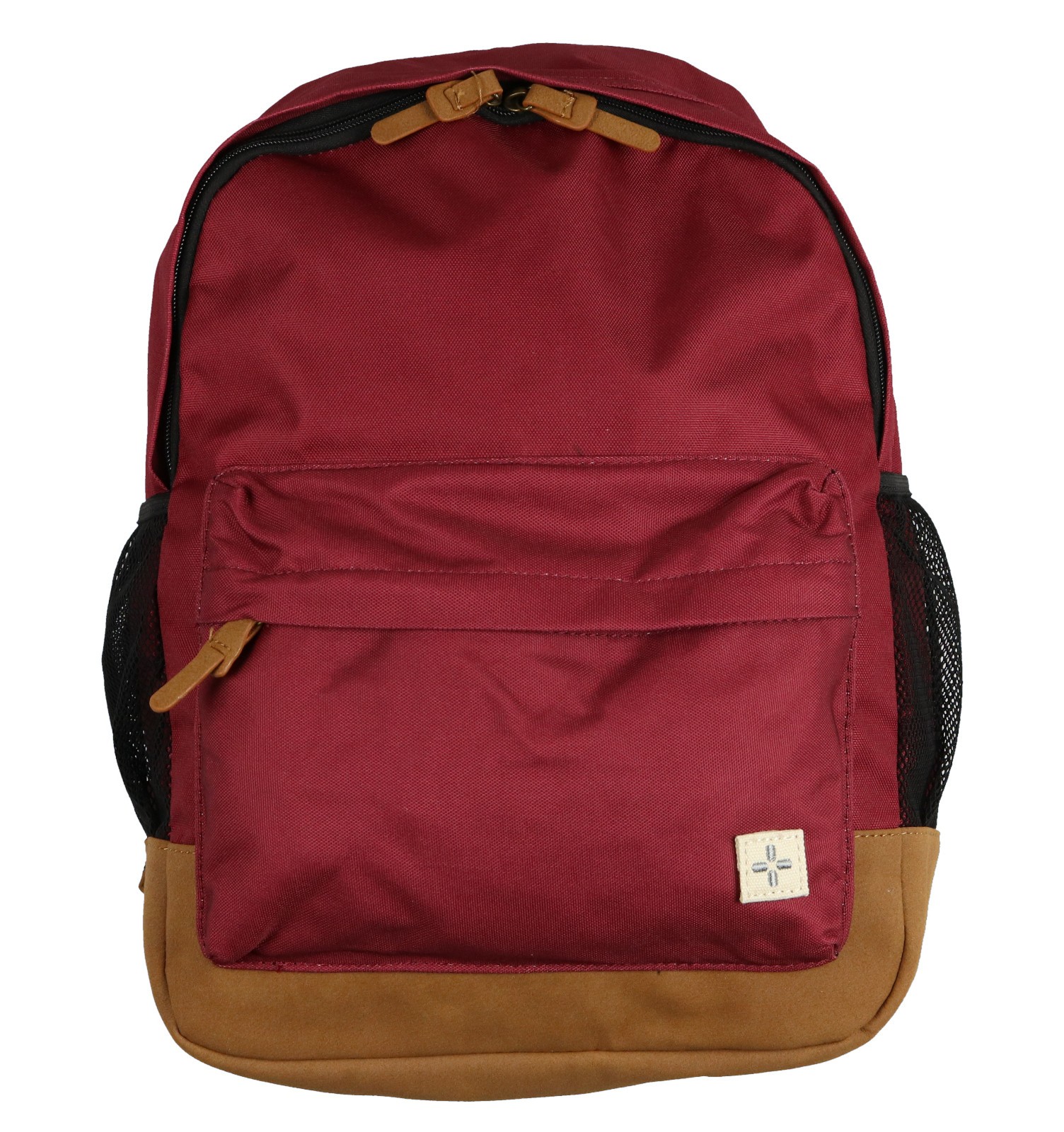 SUN STONE Riley Solid Backpack One Size Burgundy Red Black